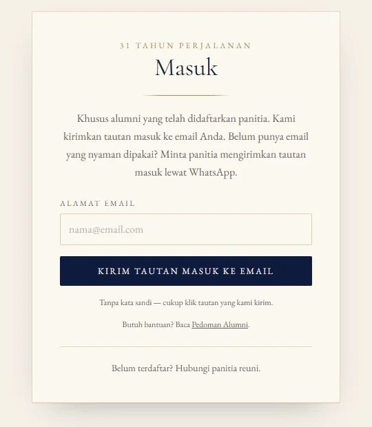Halaman masuk